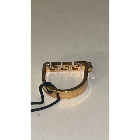 Versace Greca Bar Ring - Gold Tone - Size 10.5 - NEW - Picture 5 of 11